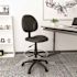 BOSS Office Products Antimicrobial Black Vinyl Cushions Chrome Footring Armless Pneumatic Lift Drafting Chair