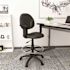 BOSS Office Products Black Antimicrobial Vinyl Cushions Chrome Footring Adjustment Arms Pneumatic Lift Drafting Chair