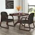 BOSS Office Products Black Fabric Guest Chair, Mahogany Solid Wood Finish