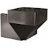 Peak Aluminum Railing 5 in. H x 9.5 in. W Black Steel Deck Railing Corner Fascia Mount Bracket for 42 in. High System