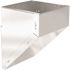 6.5 in. H x 4.5 in. W White Steel Deck Railing Mid/End/Stair Fascia Mount Bracket for 42 in. High System
