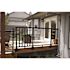 6.5 in. H x 4.5 in. W Black Steel Deck Railing Mid/End/Stair Fascia Mount Bracket for 42 in. High System