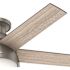 Hunter Anslee 46 in. Indoor Low Profile Matte Silver Ceiling Fan with Light