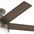 Hunter Anslee 46 in. Indoor Low Profile Matte Silver Ceiling Fan with Light