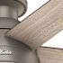Hunter Anslee 46 in. Indoor Low Profile Matte Silver Ceiling Fan with Light