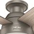 Hunter Anslee 46 in. Indoor Low Profile Matte Silver Ceiling Fan with Light
