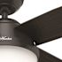 Hunter Dempsey 52 in. LED Indoor/Outdoor Matte Black Ceiling Fan with Light and Remote