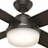 Hunter Dempsey 52 in. LED Indoor/Outdoor Matte Black Ceiling Fan with Light and Remote