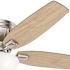 Hunter Kenbridge 52 in. LED Low Profile Indoor Brushed Nickel Ceiling Fan with Light Kit