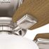 Hunter Kenbridge 52 in. LED Low Profile Indoor Brushed Nickel Ceiling Fan with Light Kit