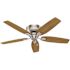 Hunter Kenbridge 52 in. LED Low Profile Indoor Brushed Nickel Ceiling Fan with Light Kit