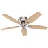 Hunter Kenbridge 52 in. LED Low Profile Indoor Brushed Nickel Ceiling Fan with Light Kit