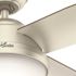 Hunter Dempsey 52 in. LED Indoor/Outdoor Matte Nickel Ceiling Fan with Light and Remote