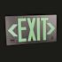 Brushed Metal Aluminum 50' Visibility 5 fc Rated Energy-Free Photoluminescent UL924 Emergency Exit Sign LED Compliant