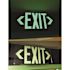 Clear Lucite 50' Visibility 5 fc Rated Energy-Free Photoluminescent UL924 Emergency Exit Sign LED Compliant - GR Outline