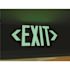 Clear Lucite 50' Visibility 5 fc Rated Energy-Free Photoluminescent UL924 Emergency Exit Sign LED Compliant - GR Outline