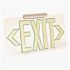 Clear Lucite 50' Visibility 5 fc Rated Energy-Free Photoluminescent UL924 Emergency Exit Sign LED Compliant - GR Outline