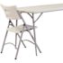National Public Seating 72 in. Grey Plastic Fold-in-Half Folding Banquet Table
