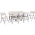 National Public Seating 72 in. Grey Plastic Fold-in-Half Folding Banquet Table