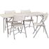 National Public Seating 72 in. Grey Plastic Fold-in-Half Folding Banquet Table