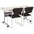 National Public Seating 60 in. Grey Plastic Smooth Surface Folding Flip-N-Store Training Table