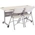 National Public Seating 60 in. Grey Plastic Smooth Surface Folding Flip-N-Store Training Table