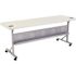National Public Seating 72 in. Grey Plastic Smooth Surface Folding Flip-N-Store Training Table