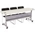 National Public Seating 72 in. Grey Plastic Smooth Surface Folding Flip-N-Store Training Table