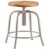 NATIONAL PUBLIC SEATING ADJ HGT WOOD STOOL/GREY