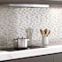 Camarillo White and Gray 11.77 in. x 11.57 in. x 8 mm Stone Self-Adhesive Mosaic Wall Tile (11.4 sq. ft. /case)