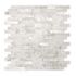 Camarillo White and Gray 11.77 in. x 11.57 in. x 8 mm Stone Self-Adhesive Mosaic Wall Tile (11.4 sq. ft. /case)