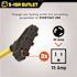 Champion Power Equipment 25 ft. 30 Amp 125-Volt Fan-Style Flat Generator Extension Cord