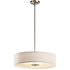 KICHLER 20 in. 3-Light Convertible Pendant Brushed Nickel