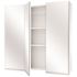 Glacier Bay 30-3/8 in. W x 30-3/16 in. H Rectangular Frameless Surface-Mount Tri-View Bathroom Medicine Cabinet with Mirror