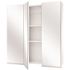 Glacier Bay 24-3/8 in. W x 25-1/4 in. H Rectangular Frameless Surface-Mount Tri-View Bathroom Medicine Cabinet with Mirror