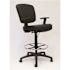 BOSS Office Products Black Modern Style Drafting Chair with Adj Arms