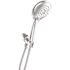 HealthGuard 5-Spray 4.3 in. Single Wall Mount Handheld 1.5 GPM with Removable Faceplate Shower Head in Chrome