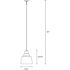 Agatha 12.5 in. W x 14.75 in. H 1-Light Clear Glass Hanging Pendant with Brushed Nickel Accents and Vintage Edison Bulb