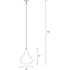 Mora 13 in. W x 17 in. H 1-Light Clear Glass Teardrop Modern Pendant with Brushed Nickel Accents and Vintage Edison Bulb