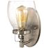 Sea Gull Lighting Belton 5.375 in. W. 1-Light Brushed Nickel Sconce