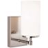 Sea Gull Lighting Alturas 4.375 in. W. 1-Light Brushed Nickel Wall Sconce