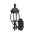 Generation Lighting Wynfield 19.75 in. H 1-Light Black Outdoor 19.75 in. Wall Lantern Sconce with Clear Beveled Glass