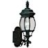 Generation Lighting Wynfield 19.75 in. H 1-Light Black Outdoor 19.75 in. Wall Lantern Sconce with Clear Beveled Glass