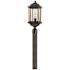 Generation Lighting Kent 1-Light Black Outdoor Lamp Post Light with Clear Beveled Glass