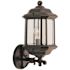 Generation Lighting Kent 1-Light Black Outdoor Wall Lantern Sconce