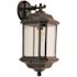 Generation Lighting Kent 1-Light Black Outdoor 19.25 in. Wall Lantern Sconce