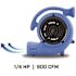 B-Air 1/4 HP Air Mover Blower Fan for Water Damage Restoration Carpet Dryer Floor Home and Plumbing Use in Blue