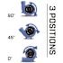 B-Air 1/4 HP Air Mover Blower Fan for Water Damage Restoration Carpet Dryer Floor Home and Plumbing Use in Blue