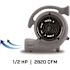 B-Air 1/2 HP Air Mover for Janitorial Water Damage Restoration Stackable Carpet Dryer Floor Blower Fan in Grey