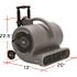 B-Air 1/2 HP Air Mover for Janitorial Water Damage Restoration Stackable Carpet Dryer Floor Blower Fan with Handle Grey